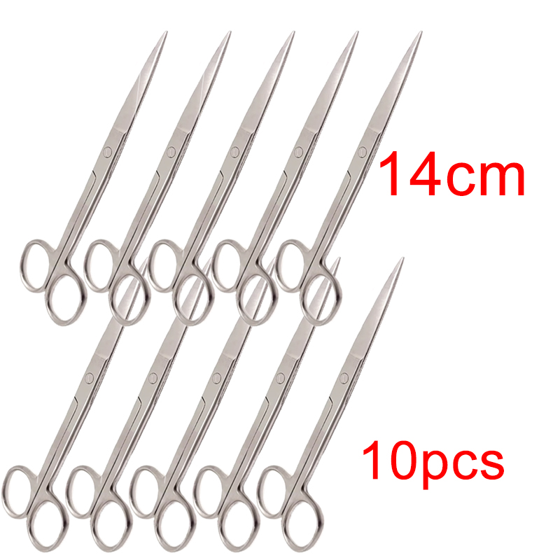 Medical Lab Scientist - 10pcs Dental Scissors Straight Tip Stainless