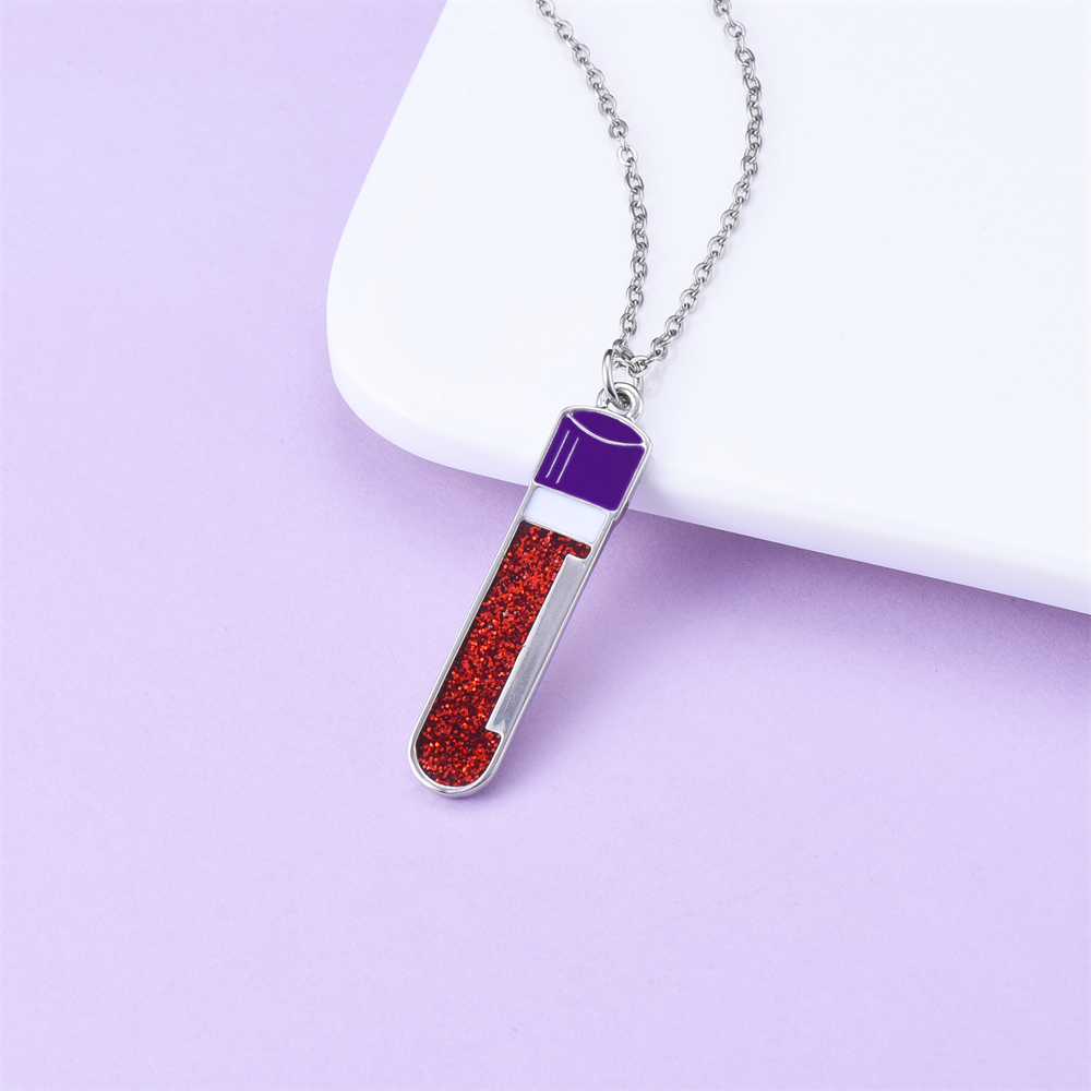 Blood Test Tube Necklace Fashi – обзор и цена Medical Lab Blood Test