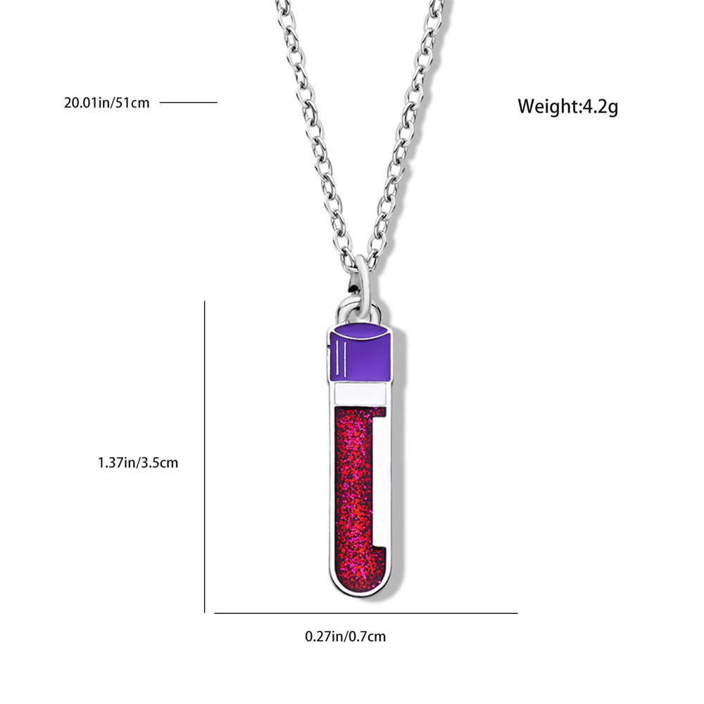 Blood Test Tube Necklace Fashi – обзор и цена Medical Lab Blood Test