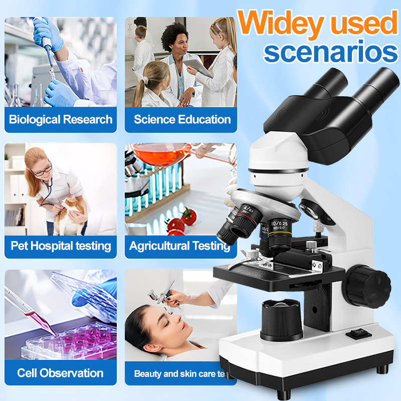 Binocular Microscope 40X-2500X – обзор и цена Medical Lab Microscope