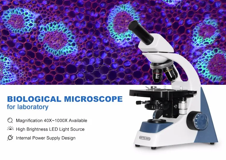 OPTO-EDU A12.1303-B 40x~1000x  – обзор и цена Medical Lab Microscope