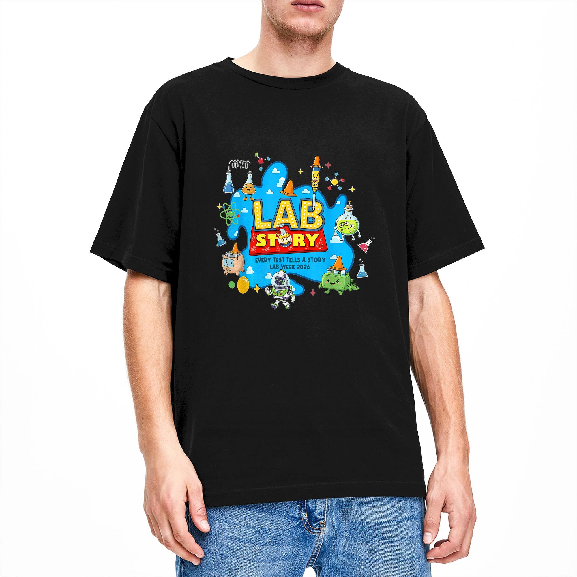 Mens T-Shirt Lab Story Lab Wee – обзор и цена Medical Lab Week 2026