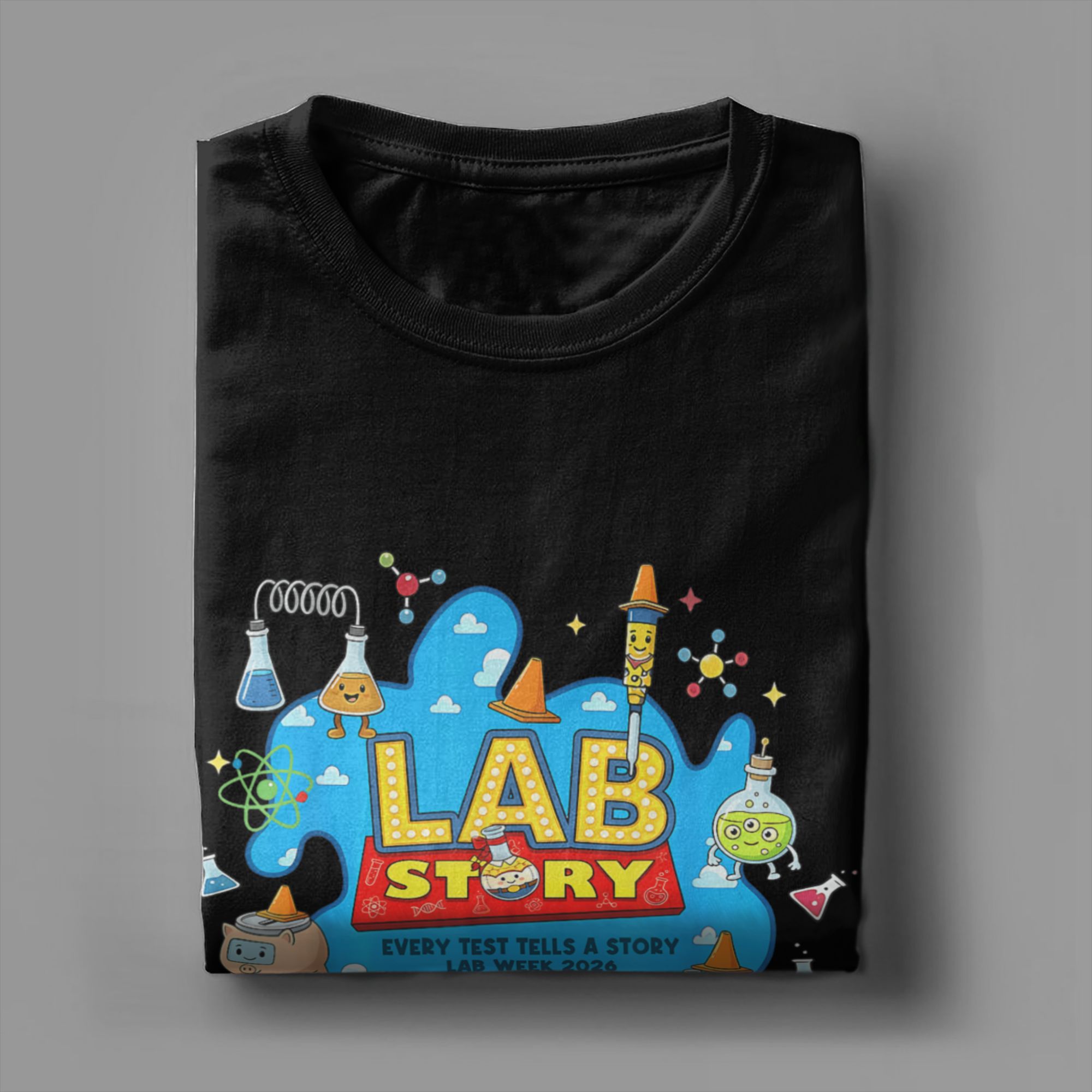 Mens T-Shirt Lab Story Lab Wee – обзор и цена Medical Lab Week 2026